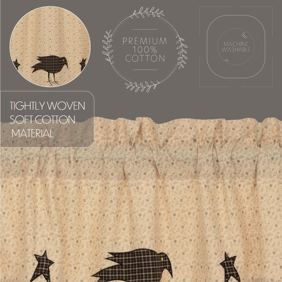 New Crow/Floral country Window Valance - Picture 2 of 4